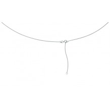 9ct White Gold Fine diamond curb chain 41 - 46 cm 